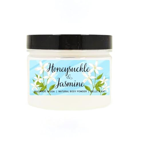 Honeysuckle Jasmine Scented Body Powder for Men & Women, Talc-Free, 8oz