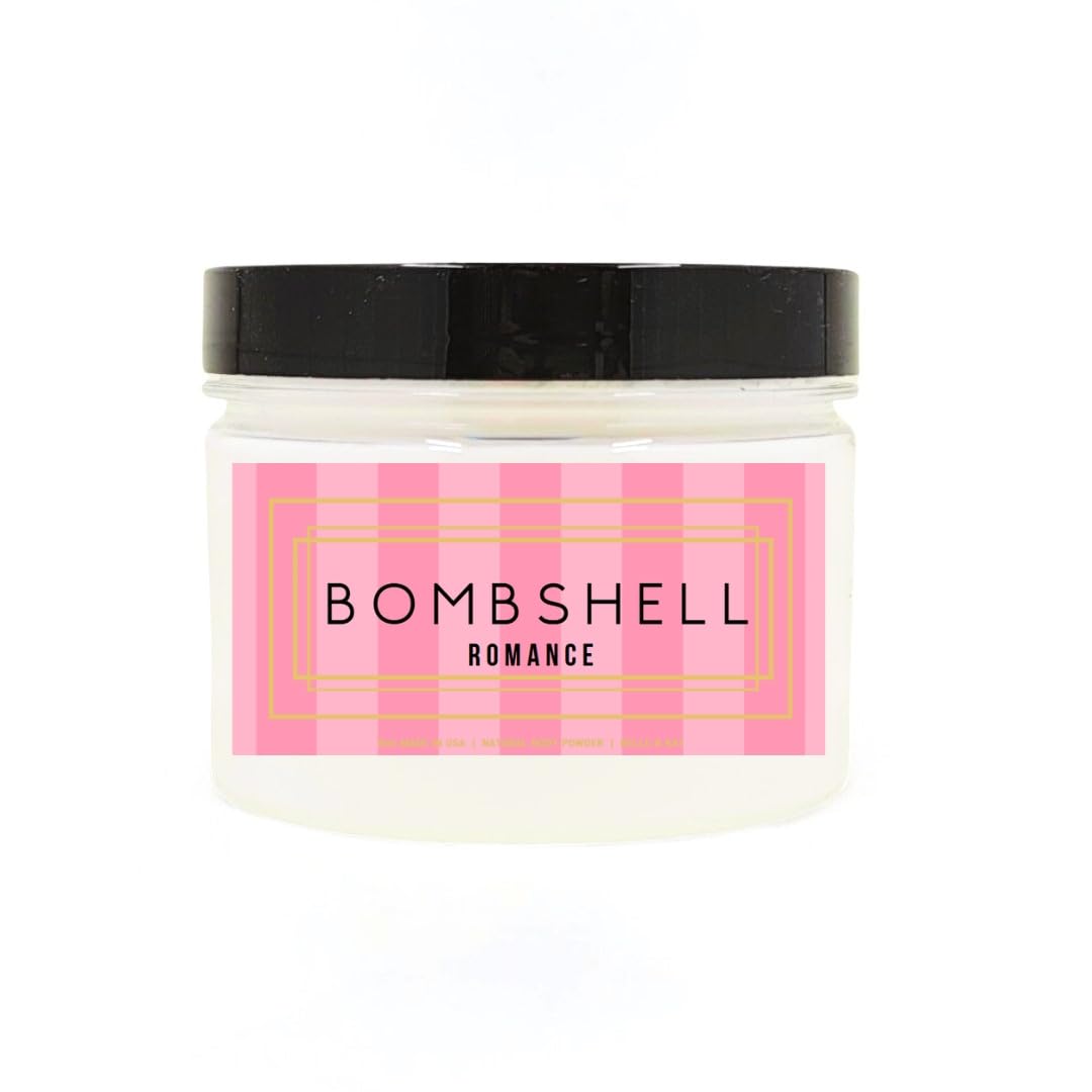 Bombshell Romance Scented Body Powder for Men & Women, Talc-Free, 8oz