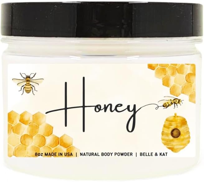 Honey Scented Body Powder for Men & Women, Talc-Free, 8oz