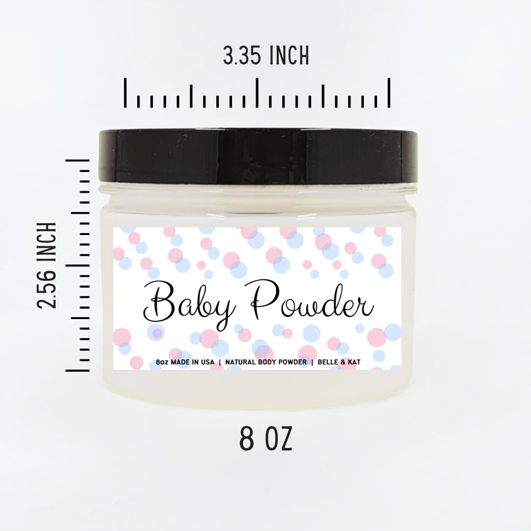 Baby Powder Scented Body Powder for Men & Women, Talc-Free, 8oz