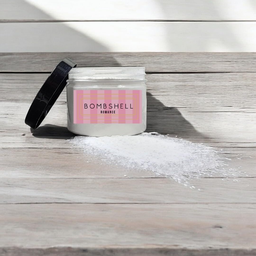 Bombshell Romance Scented Body Powder for Men & Women, Talc-Free, 8oz