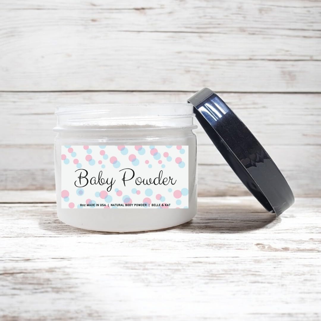 Baby Powder Scented Body Powder for Men & Women, Talc-Free, 8oz