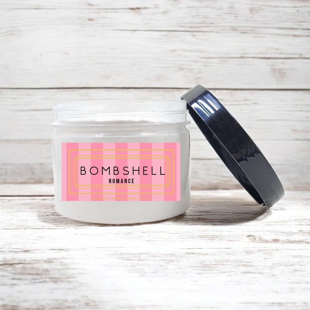 Bombshell Romance Scented Body Powder for Men & Women, Talc-Free, 8oz