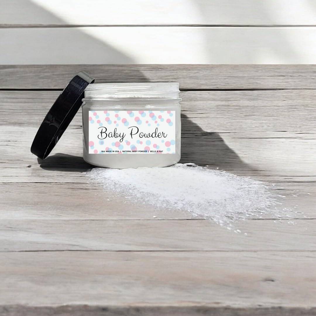 Baby Powder Scented Body Powder for Men & Women, Talc-Free, 8oz