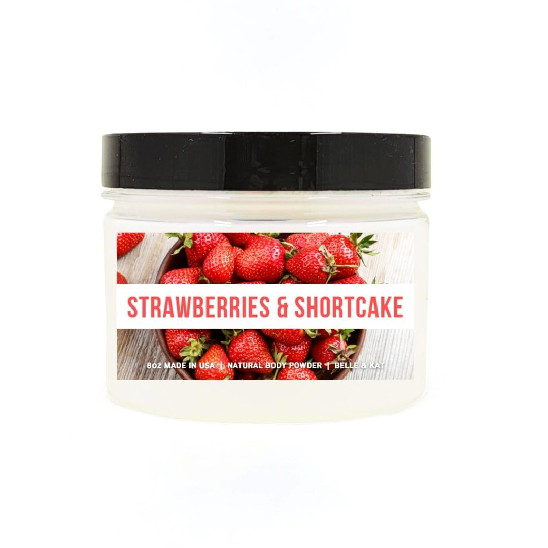 Strawberry Shortcake Scented Body Powder for Men & Women, Talc-Free, 8oz