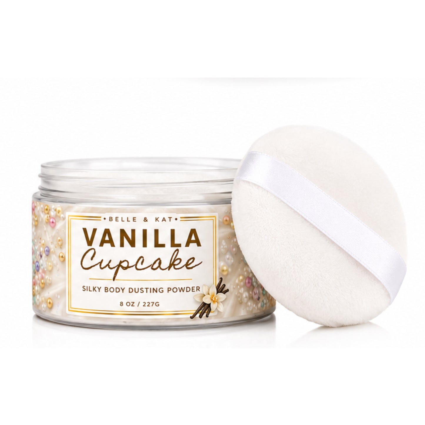 Vanilla Cupcake Scented Body Powder for Men & Women, Talc-Free, 8oz