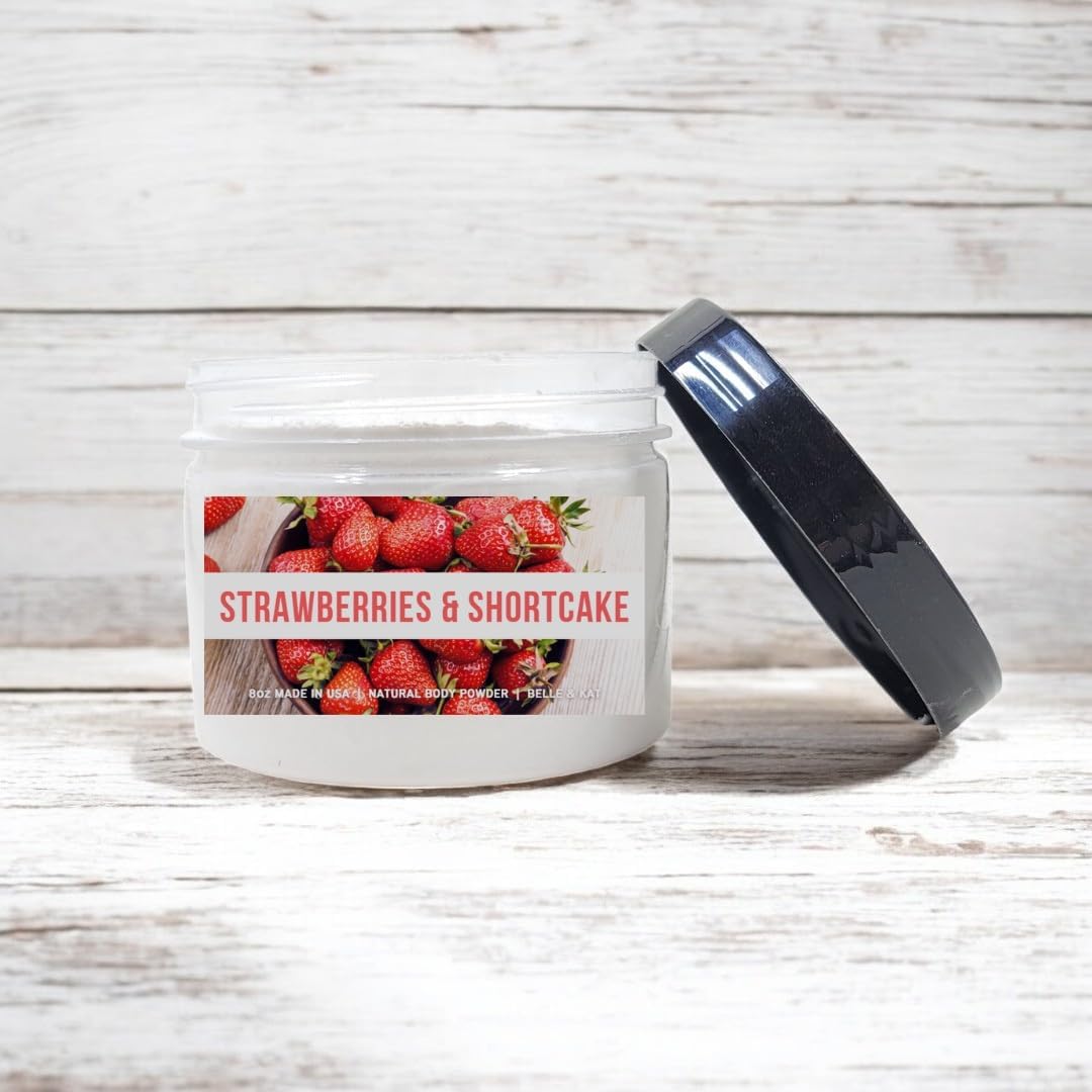 Strawberry Shortcake Scented Body Powder for Men & Women, Talc-Free, 8oz