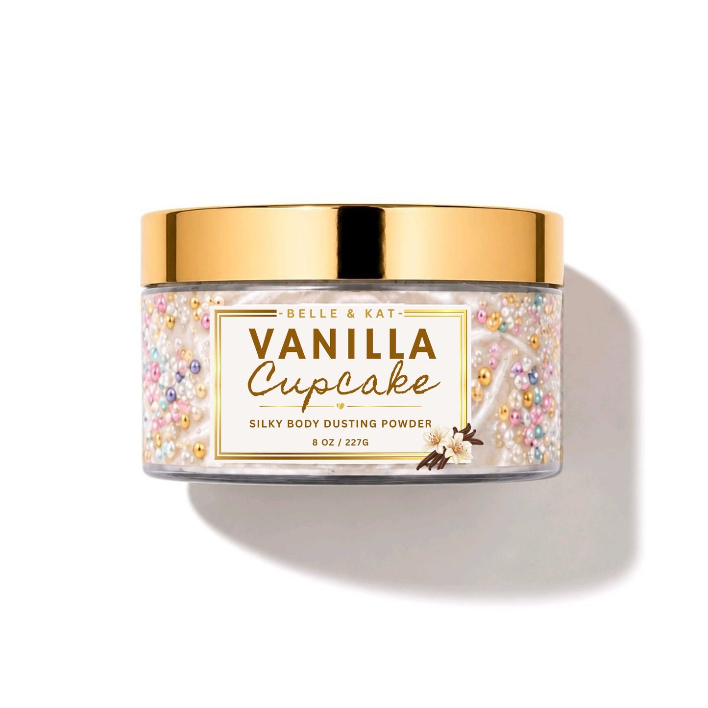 Vanilla Cupcake Scented Body Powder for Men & Women, Talc-Free, 8oz