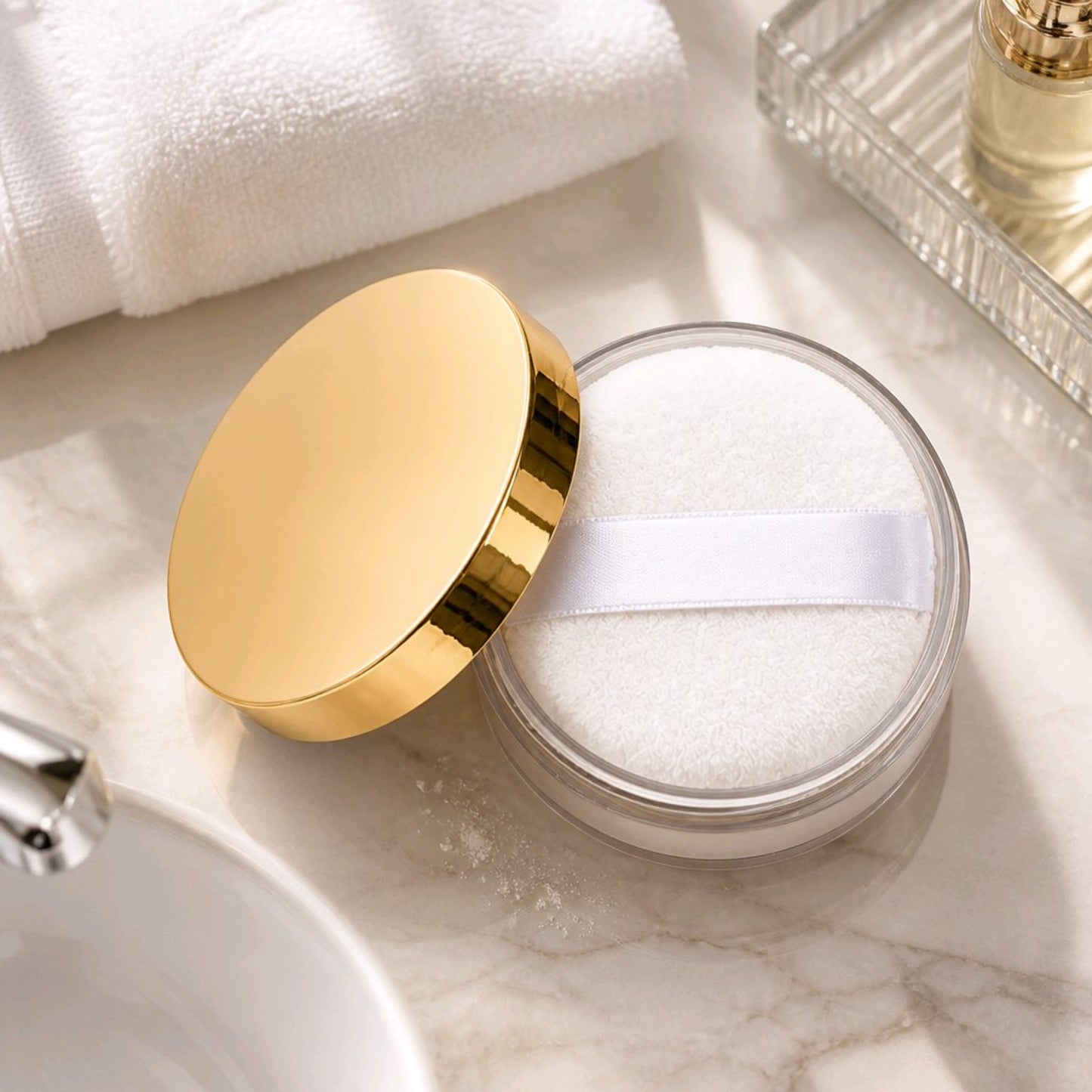 Amber Saffron Scented Body Powder for Men & Women, Talc-Free, 8oz