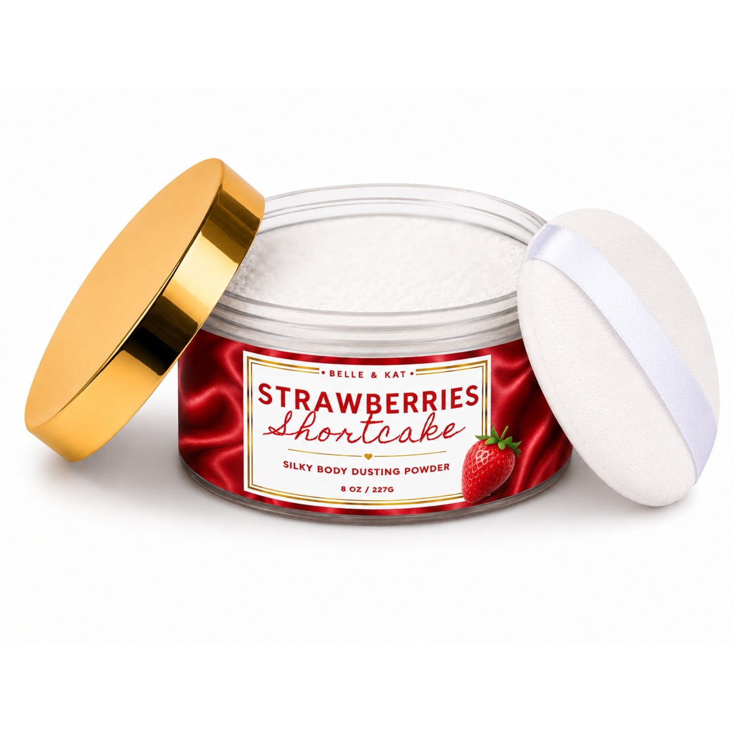 Strawberry Shortcake Scented Body Powder for Men & Women, Talc-Free, 8oz