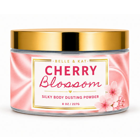 Cherry Blossom Scented Body Powder for Men & Women, Talc-Free, 8oz