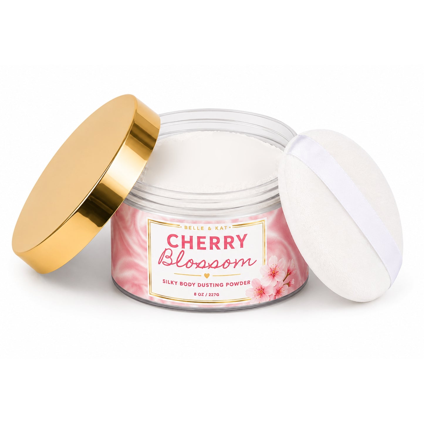 Cherry Blossom Scented Body Powder for Men & Women, Talc-Free, 8oz