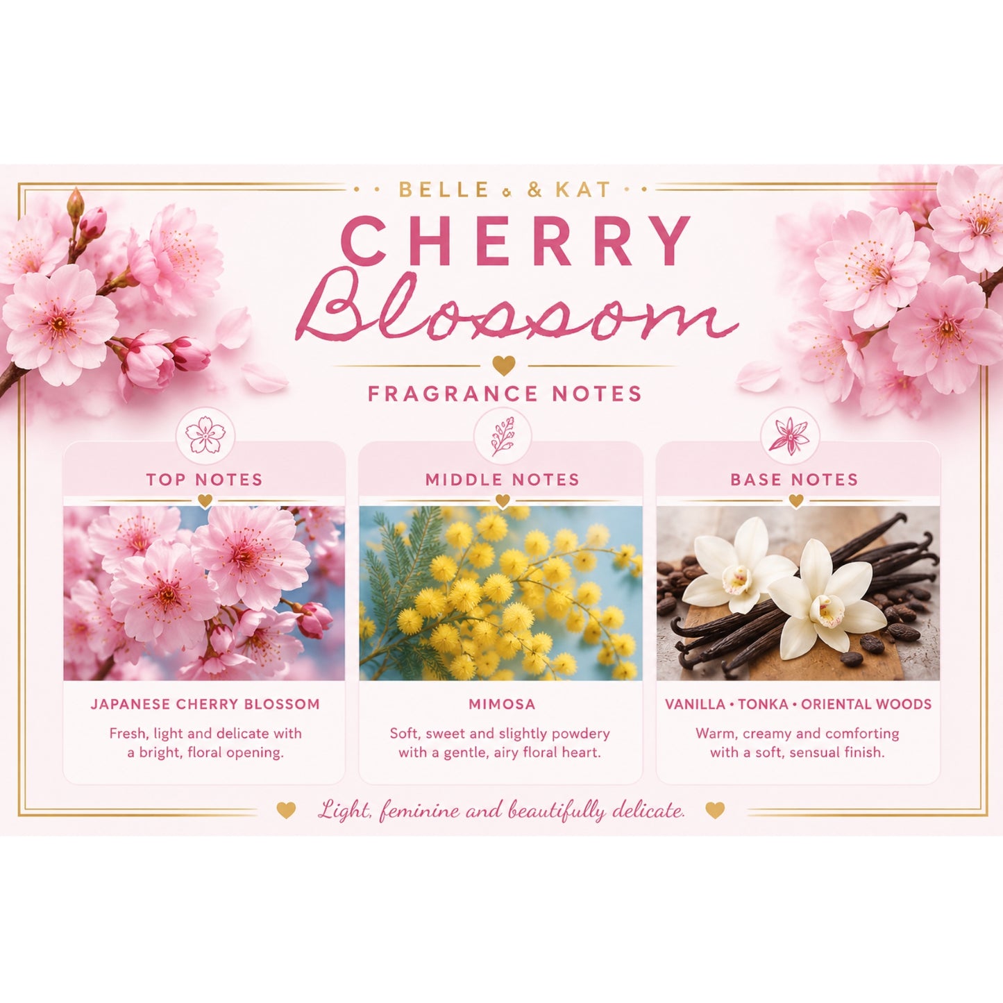 Cherry Blossom Scented Body Powder for Men & Women, Talc-Free, 8oz
