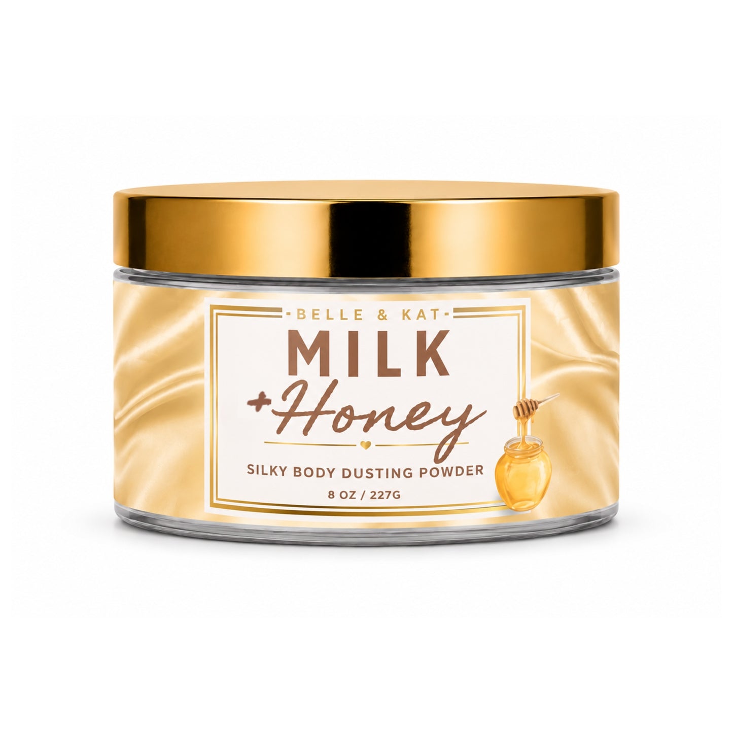 Milk & Honey Scented Body Powder for Men & Women, Talc-Free, 8oz
