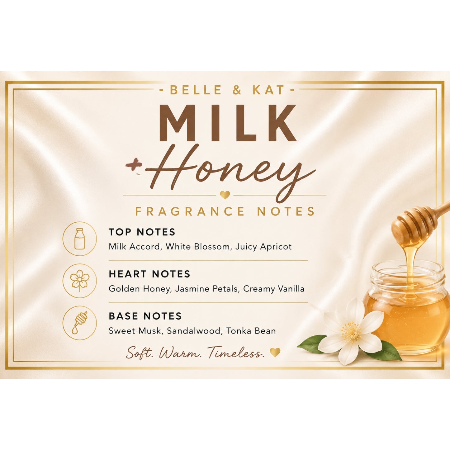 Milk & Honey Scented Body Powder for Men & Women, Talc-Free, 8oz